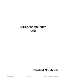 Intro to XMLSpy
