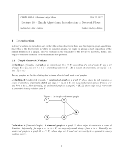 Lecture 10 - Advanced Algorithms