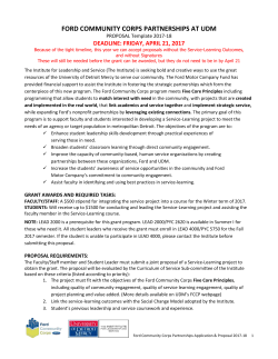 ford community corps partnerships