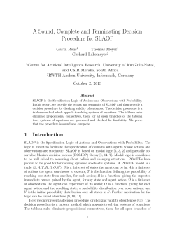 A Sound, Complete and Terminating Decision Procedure for