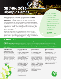 GE @Rio 2016 Olympic Games
