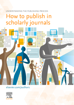 How to publish in scholarly journals