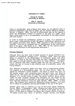 Probability Games - International Association for Statistical Education