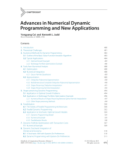 Advances in Numerical Dynamic Programming and