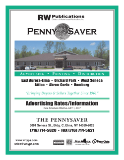 THE PENNYSAVER Advertising Rates/Information