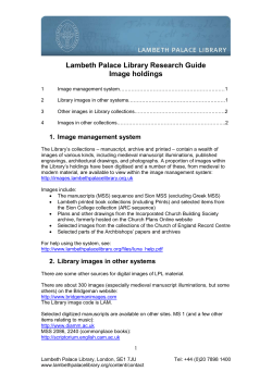 research guide to the image collections