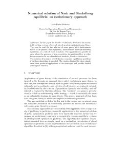 Numerical solution of Nash and Stackelberg equilibria: an