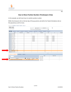 How to Move Position Number (Timekeepers Only)