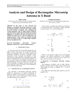 Analysis and Design of Rectangular Microstrip