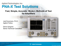 PNA-X Test Solutions
