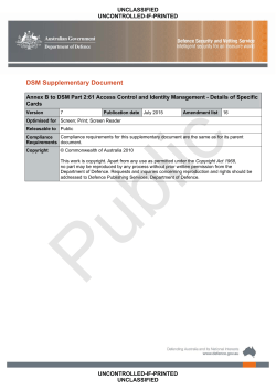 Annex B - Department of Defence