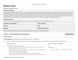 Exercise Evaluation Guide Sample - Medical Surge