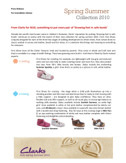 From Clarks for SS10, something to put every pair of