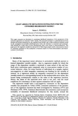 LEAST ABSOLUTE DEVIATIONS ESTIMATION