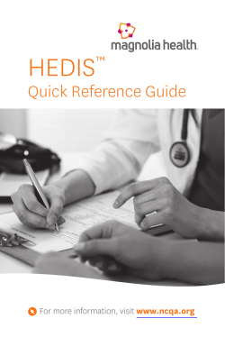 HEDIS (Healthcare Effectiveness Data and Information Set) Quick