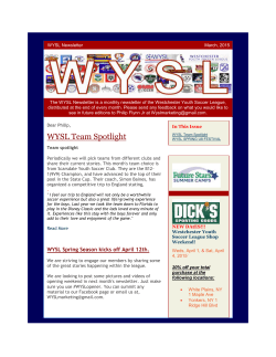 March 2015 Newsletter - Westchester Youth Soccer League