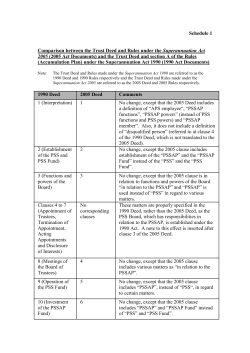 Comparison between the Trust Deed and Rules under the