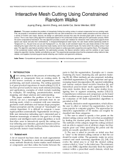 Interactive Mesh Cutting Using Constrained Random Walks