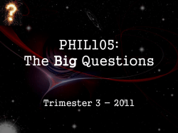 PHIL105-2011 Personal Identity Dan Weijers