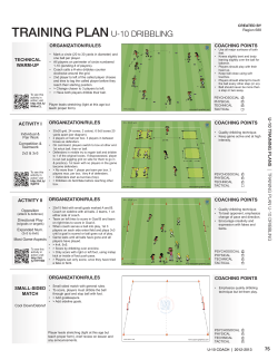 tRAInInG PLAnU-10 DRIBBLING