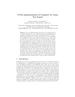 CUDA Implementation of Computer Go Game Tree Search