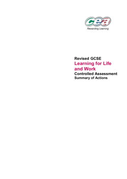 LLW CONTROLLED ASSESSMENT TASK