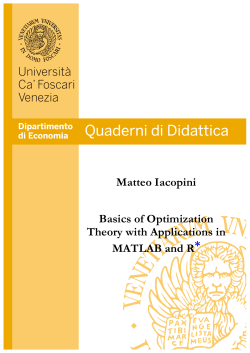 Matteo Iacopini Basics of Optimization Theory with