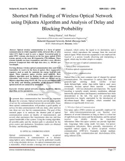 Shortest Path Finding of Wireless Optical Network using Dijkstra