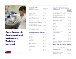 Core Research Equipment and Instrument Training Network