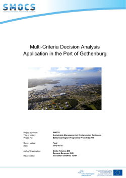 Multi-Criteria Decision Analysis Application in the Port of