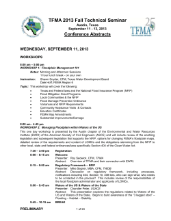 TEXAS FLOODPLAIN MANAGEMENT ASSOCIATION