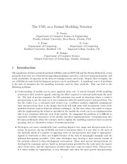 The UML as a Formal Modeling Notation 1 Introduction