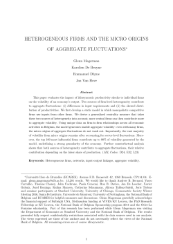 Heterogeneous Firms and the Micro Origins of