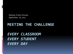 Sept 16 2011 PowerPoint - Webster Public Schools