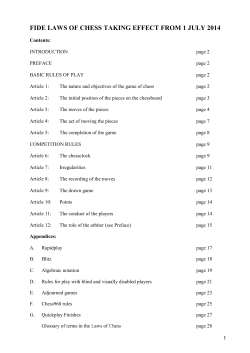 fide laws of chess taking effect from 1 july 2014