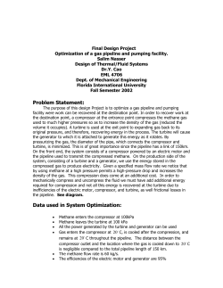 Optimization of a Gas Pipeline and Pumping Facility