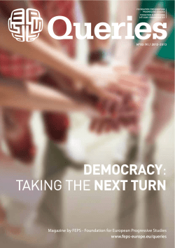 democracy: taking the next turn - Abteilung f&uuml;r Rechtsvergleichung
