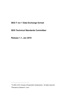 SEG Y rev 1 Data Exchange format
