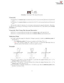 Concavity Concavity Test Using The Second Derivative Inflection