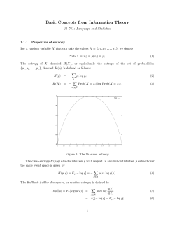 Basic Concepts from Information Theory 11
