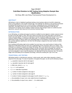 Cold-Start Solution to A/B Testing Using Adaptive
