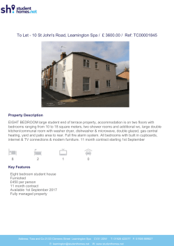 To Let - 10 St John`s Road, Leamington Spa