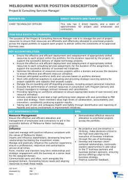 Project and Consulting Services Manager