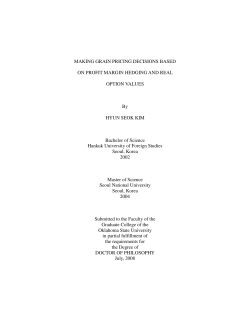 MAKING GRAIN PRICING DECISIONS BASED ON