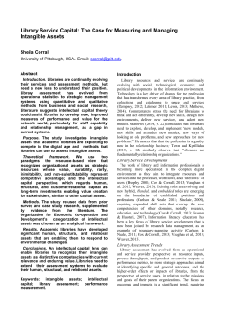 Library Service Capital: The Case for Measuring and Managing
