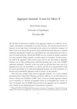 Aggregate demand: A note for Micro 3!