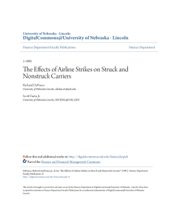 The Effects of Airline Strikes on Struck and Nonstruck Carriers
