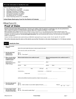 Proof of Claim - JND Corporate Restructuring