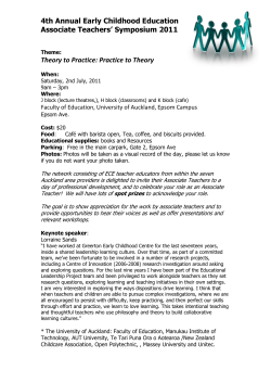 Theory to Practice - The University of Auckland