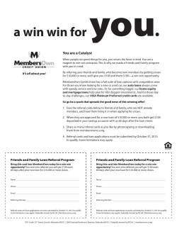 a win win for - MembersOwn Credit Union
